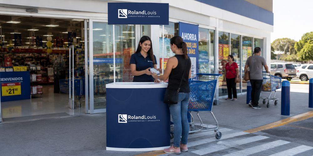 Mostradores y counters de marca para activaciones en Guatemala
